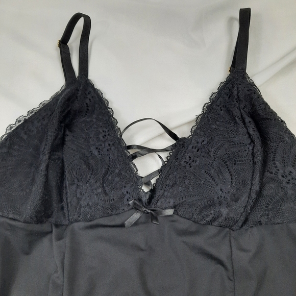 Size QS 14 - 18 Baci Black Lingerie with Stocking Straps Sexy Queen Beauty - Picture 2 of 7